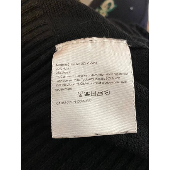 Lululemon Keep It Cozy Black Long Sleeved Turtleneck Cashmere Blend Sweater Dres - Picture 7 of 8